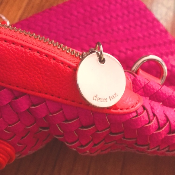 ❤️ NEW Deux Lux Designer Pink & Coral Large Purse - Picture 2 of 8